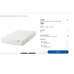 IKEA Twin Size Mattress Condition: 90% new 