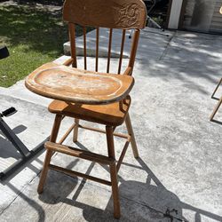 Solid Wooden High Chair