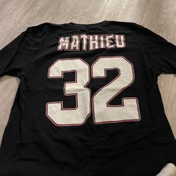 CARDINALS TYRANN MATHIEU LONGSLEEVE SHIRT SIZE LARGE 