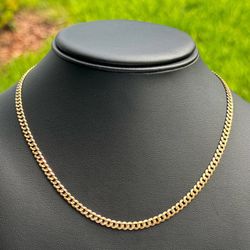Jewelry 14k Solid Yellow Gold Curb link 16.75” Chain necklace 8.10 grams 4.00mm