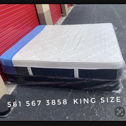 🔥NEW Mattress King Size Plush Pillowtop With Box Spring // Offer  🚚