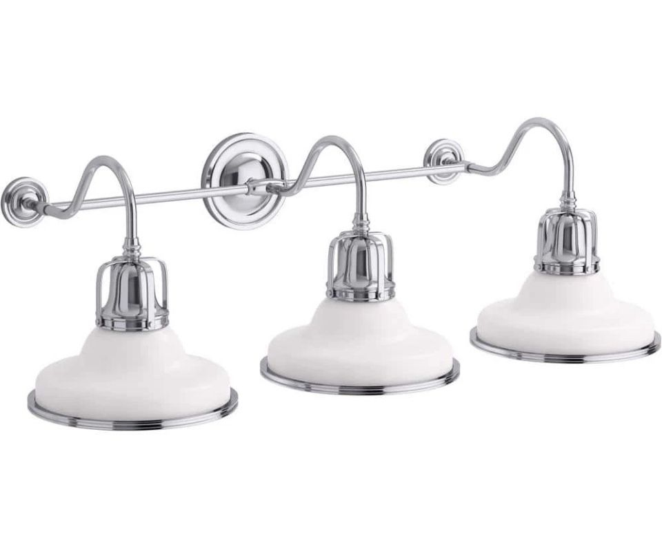 ✨ TWO (2) KOHLER HAUKSBEE 3-LIGHT VANITY / WALL FIXTURES – NEW ✨
