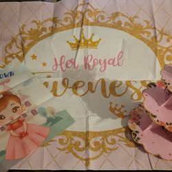 Pink and Gold Princess 5th girls birthday party "Her Royal Fiveness"
