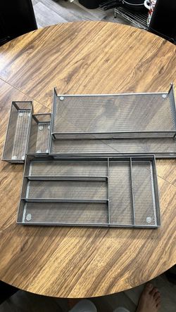 Set of 4 metal desk organizers
