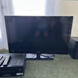 TV, Subwoofer, receiver for sale