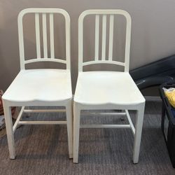 Emeco Chairs Set of 2 White 