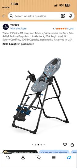 Teeter FitSpine X3 Inversion Table