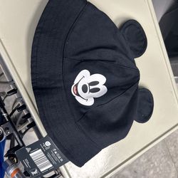 Disney Black Mickey Mouse Bucket Hat With Ears NWT