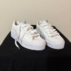 White Chunky Adidas Nizza Shoes W 6 1/2