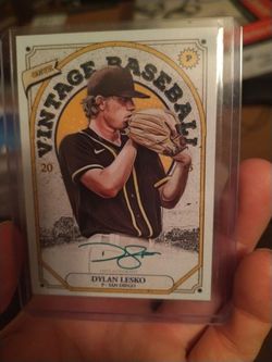 Padres Dylan Lesko Onyx Vintage baseball auto