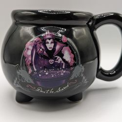 Disney Villains The Evil Queen Black Kettle Cauldron Sculpted Ceramic Mug 23oz