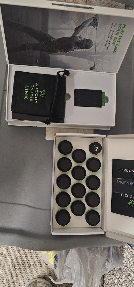 Arccos Caddie Link with 14 unused Sensors