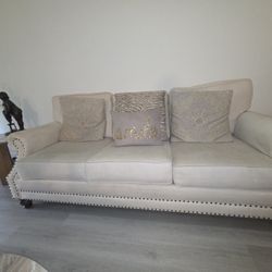 Two Matching Fabric Sofas – Very Good Condition