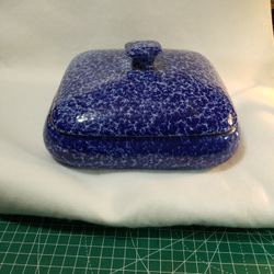 Style Eyes By Baum Terra Collection Blue Sponged 2 Qt. Casserole Dish With Lid