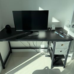 Desk + monitor + chair