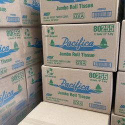Pacifica Jumbo Roll Tissue USA 12 Rolls / 9” 2Ply