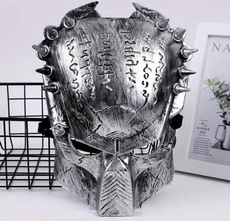 Brand new 10 inches Predator Mask for Halloween - Durable Plastic Movie-Inspired Scary Mask