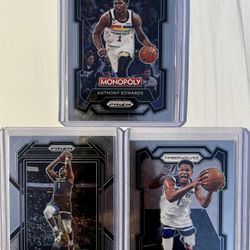 Panini NBA Prizm 3-Card Lot Anthony Edwards