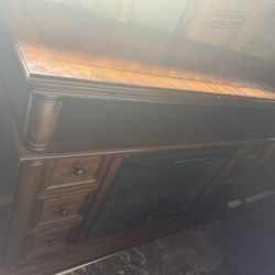 Real Wood Electric Fire Place