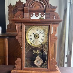 Antique Eastlake Victorian Seth Thomas Clock, Time Strike and Alarm