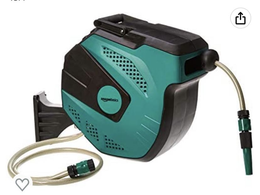 Brand New Amazon Basics Auto-Rewindable Wall-Mounted Reel with Hose 15M