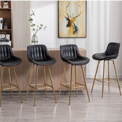 Black & Gold Bar Stools 