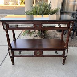 Marble Top Console Table With Drawers 