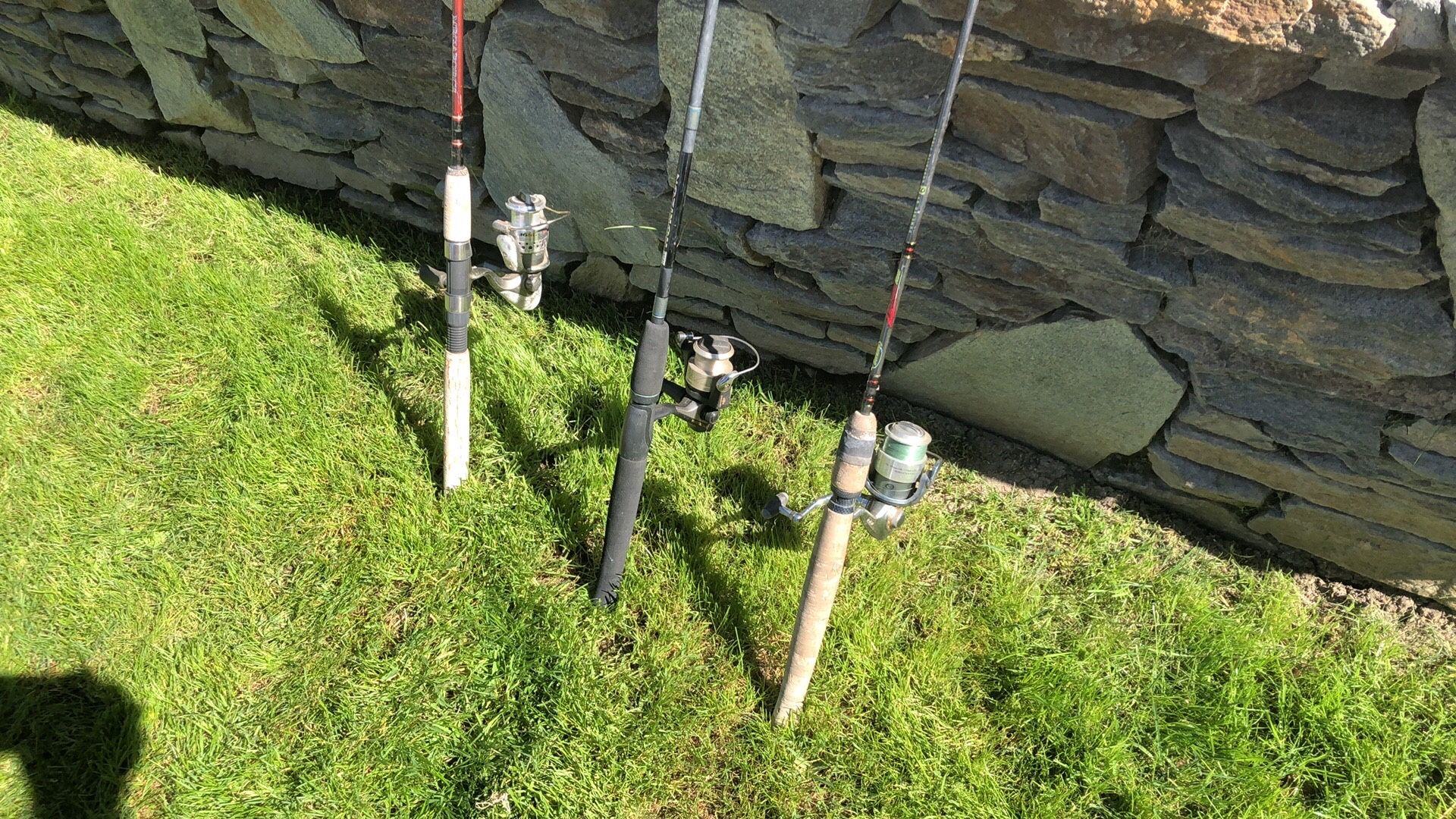 THREE (3) Fishing Rods with Reels plus Huge Plano Tackle Box Loaded with LuresLine Worms And More!!