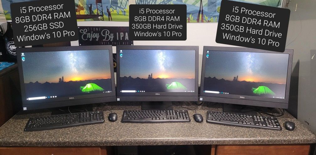 Bundle Of 3 Dell OptiPlex All In One Desktop Computers