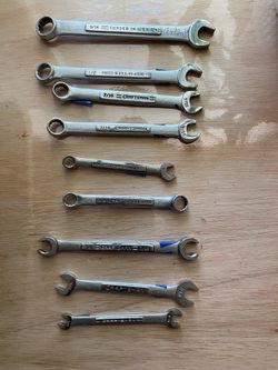 9 assorted craftsman wrenches ￼