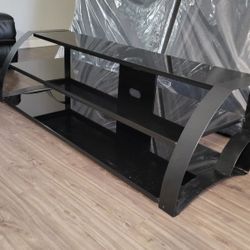 Tv Stand With Glass Shelves