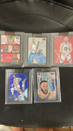 Stephen Curry Canvas Marketing Art Cards Set of 5