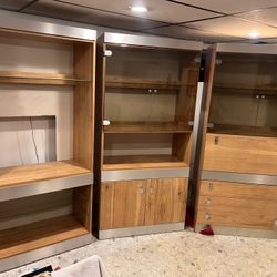3 Piece Lighted Edgier Set Book Case /desk  