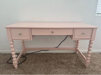 Pink wood Desk from Living Spaces