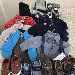 Newborn/0-3 boy clothes/shoes