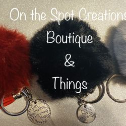 Poof Ball Keychains