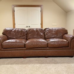 3-Seat Sofa, Armchair & Ottoman - made by Classic Leather 