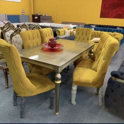New Dining Table With 6 Chairs - Delivery And Financing Available 