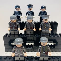 WW2 Style Soldiers German Commanders and Soldiers Custom Lego Minifigures