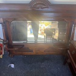 Old 1920s Dresser With Top Half With Mirror 