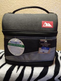 Arctic Zone Expandable Lunch Box With Ice Pack Black/ Gray