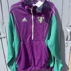 NWT Adidas Anaheim Ducks 3rd Jersey Zip Up Jacket 2xl