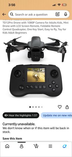 TD12 Pro Foldable Drone with 1080P Camera