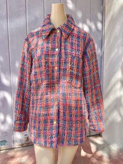 SCOTCH & SODA Women’s Pink Check Button-Up Jacket | XS