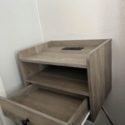 floating night stand with charger