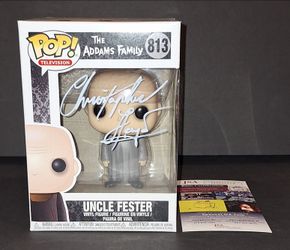 🔥 Christopher Lloyd Signed Autographed Funko Uncle Fester Addams Family JSA COA 🔥