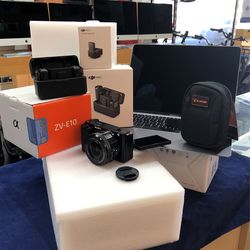 Sony ZV-E10, 16-50mm, DJI Mic, MacBook Air i7 2020 