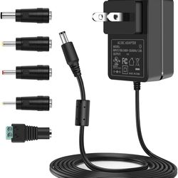 9V 1.5A Power Supply DC 9V Power Cord 110-240Vac to DC 9Vlot 1A AC Adapter Plug Center Positive for DC9V Arduino UNO R3 Schwinn Bike A10 140 170