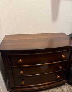 Real wood nightstand