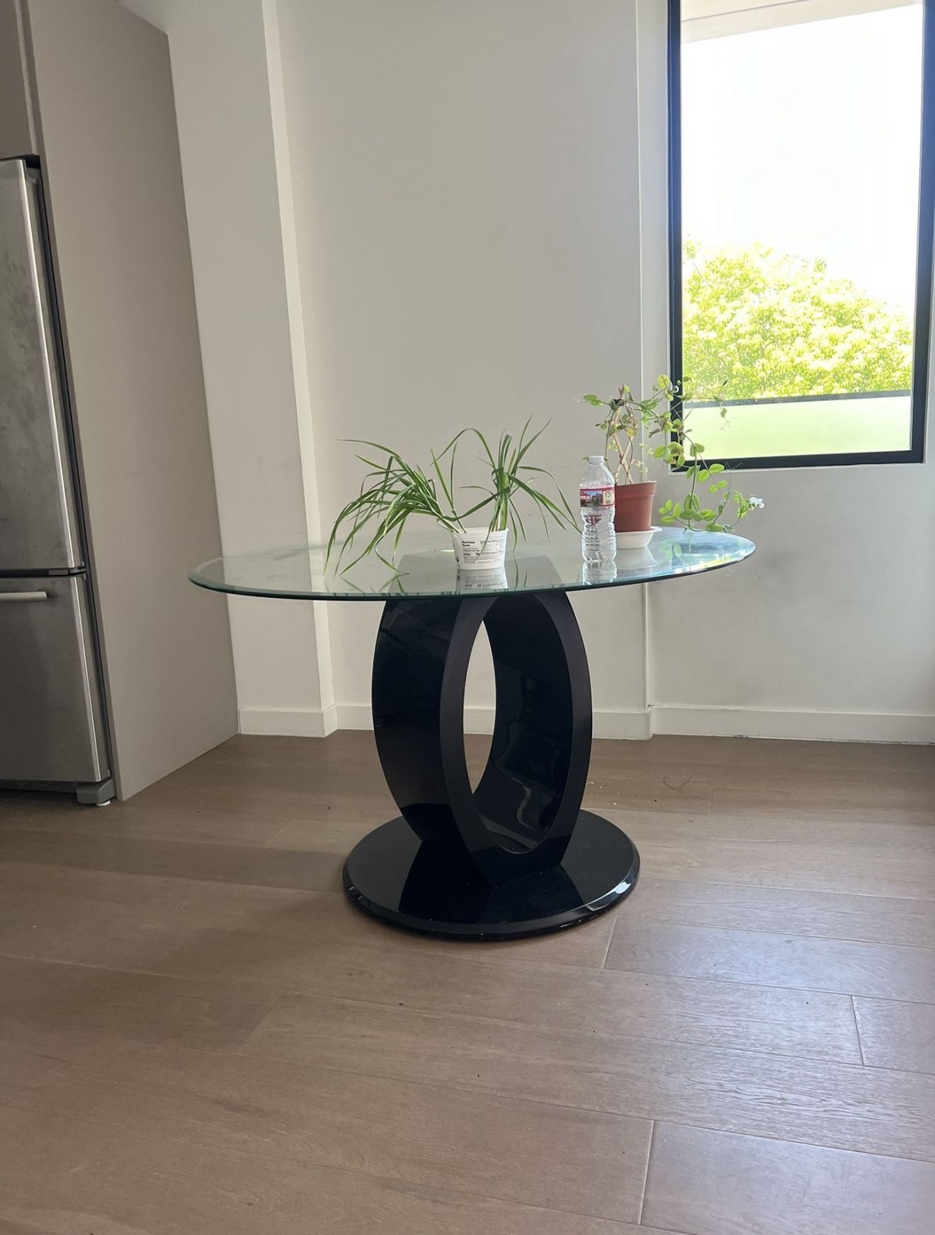Contemporary Glass Dining Table Or Entry Table 
